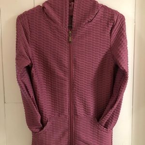 Textured Zip Up Crop Sports Top & Shorts Set, ❤️/